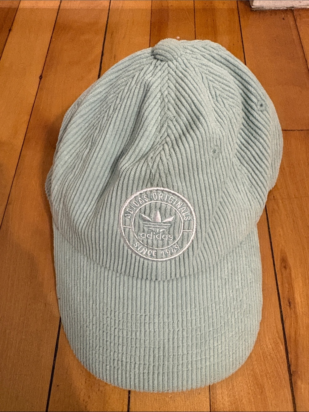 adidas Corduroy Baseball Cap in Mint Green